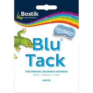 Bostik Blu Tack Reusable Adhesive Tack - White 45g