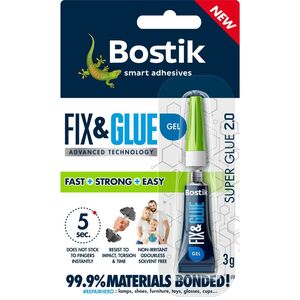 Bostik Fix & Glue - Super Glue Gel 3g