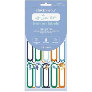 Stuck on You Write & Iron on Labels - Revs & Roars (39 Pack)