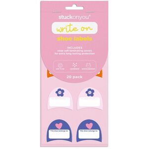 Stuck on You Write on Shoe Labels - Rainbow Love (20 Pack)