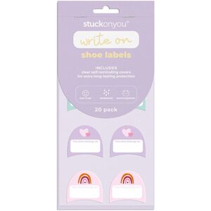 Stuck on You Write on Shoe Labels - Pastel Party (20 Pack)