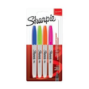 Sharpie Permanent Markers - Fine - Fun (Pack Of 4)