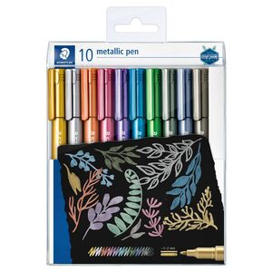 Staedtler Dj Metallic Marker Pens - Assorted Colours (Pack Of 10)