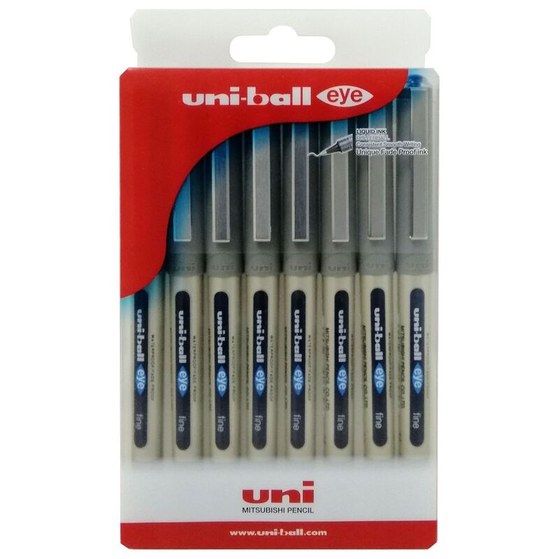 Uniball Eye Rollerball Pens - 0.7mm Nib (Pack Of 8)