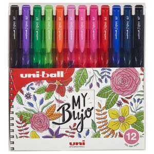 Uniball Signo Gel Ink Pens - 0.4mm Nib - Assorted Colors B (Pack Of 12)