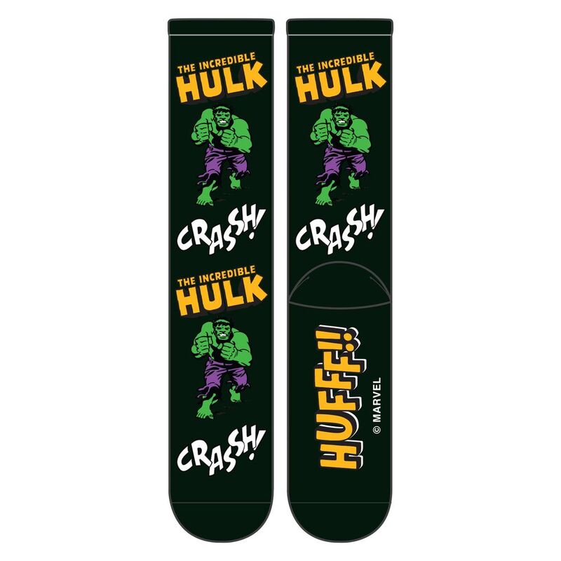 HUF Marvel Hulk Retro Men's Crew Sock - Black (One Size)