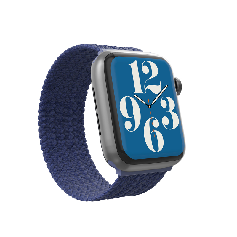 Gear4 Braided Bands for Apple Watch 41/40/38mm - Large - Navy Blue