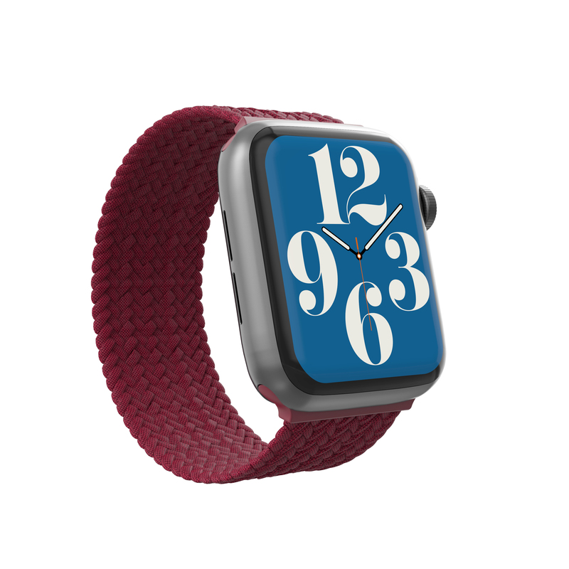 Gear4 Braided Bands for Apple Watch 45/44/42mm - Large - Maroon