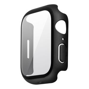 Uniq Legion Case with 9H Tempered Glass Screen Protection for Apple Watch 45mm - Midnight