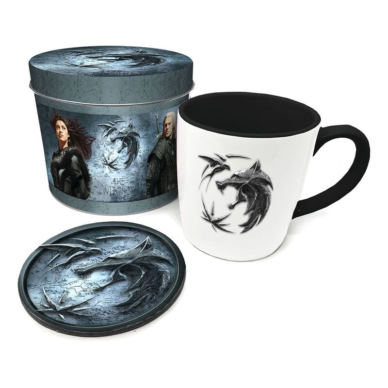 Hole In The Wall The Witcher Taste Of Steel Mug Coaster & Tin Can Gift Set 315ml