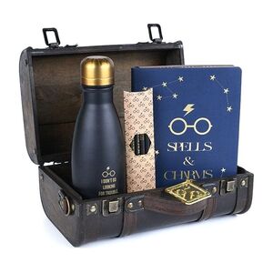 Hole In The Wall Harry Potter Trouble Finds Me 350ml Water Bottle With Box Keychain & Stationary Gift Set