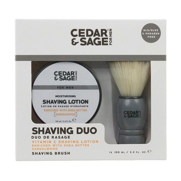 Cedar & Sage Cedar & Sage Mini Shaving Set (Set of 2)