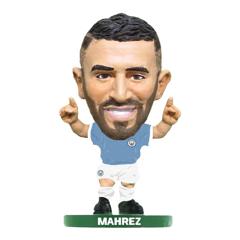 Soccerstarz Man City Riyad Mahrez Classic Home Kit Collectible 2-Inch Figure