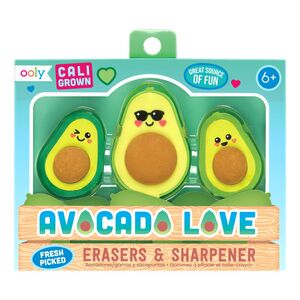 Ooly Avocado Love Eraser And Sharpener (Set of 3)
