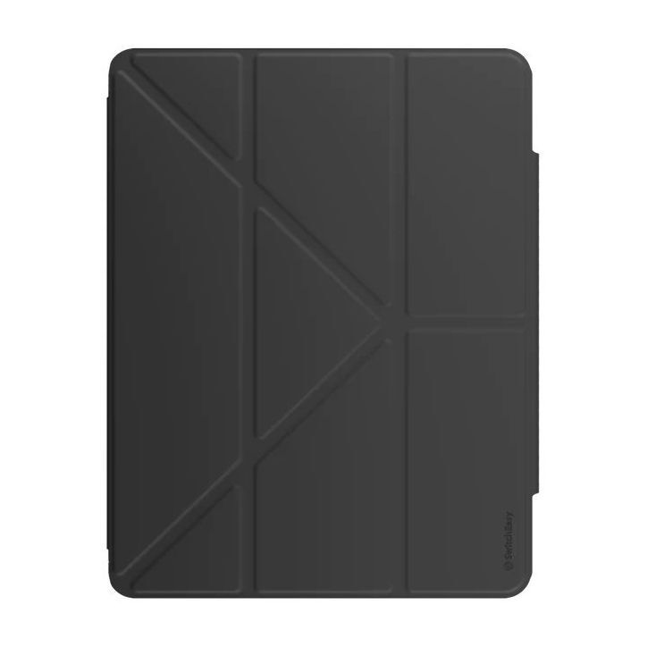 SwitchEasy Origami Nude Folding Folio Clear Hardback Case with Pencil Holder for iPad 10.2-Inch - Black