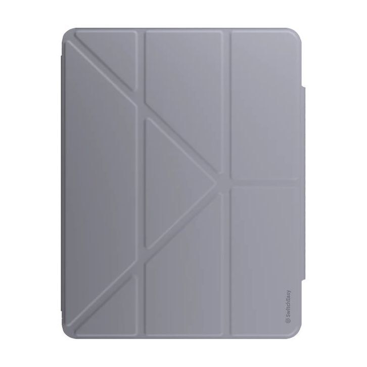 SwitchEasy Origami Nude Folding Folio Clear Hardback Case with Pencil Holder for iPad 10.2-Inch - Alaskan Blue