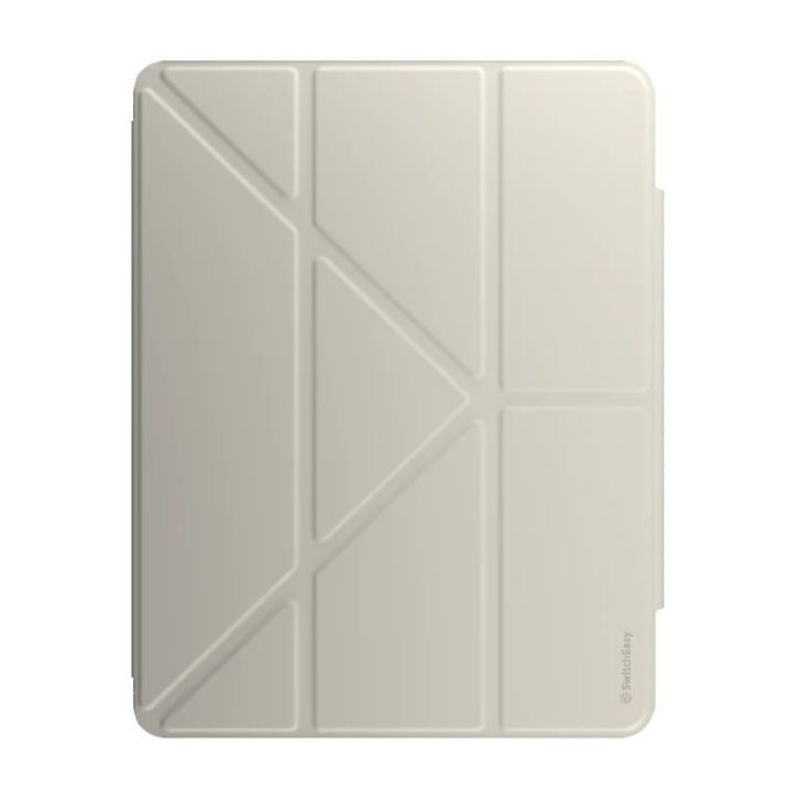 SwitchEasy Origami Nude Folding Folio Clear Hardback Case with Pencil Holder for iPad 10.2-Inch - Starlight