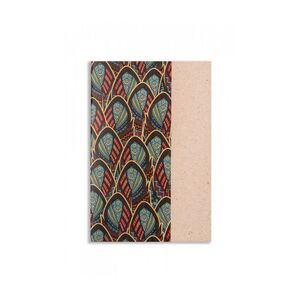 Pug Threadbound Collection Peacock Recycled Paper Plain Writing Pad (11 X 16cm)