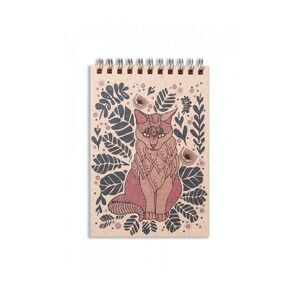 Pug Spiral Collection Cat Recycled Paper Lined Writing Pad (10 X 14cm)