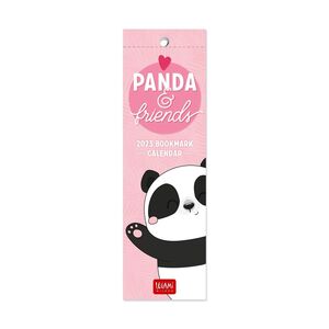 Legami Bookmark Calendar 2023 (5.5 x 18 cm) - Panda & Friends