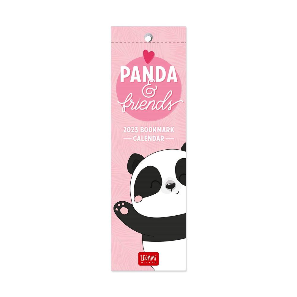 Legami Bookmark Calendar 2023 (5.5 x 18 cm) - Panda & Friends