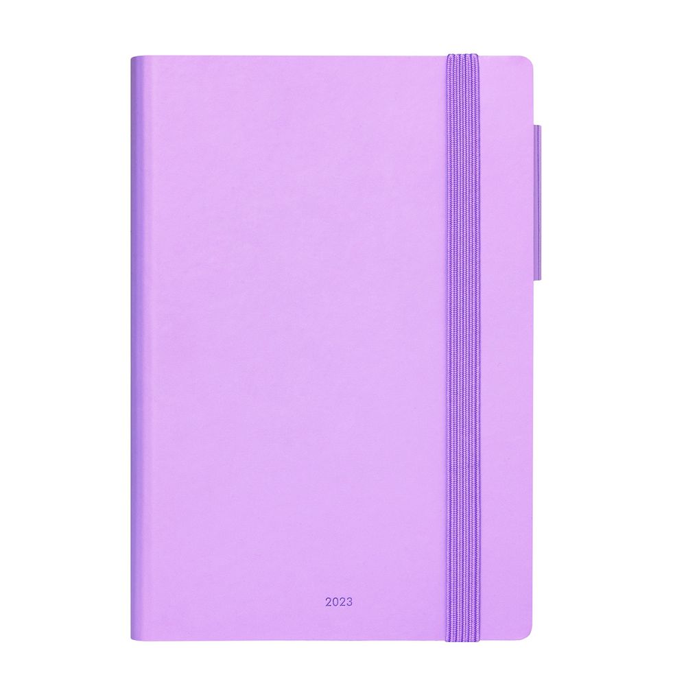 Legami Medium Weekly Diary with Notebook 12 Month 2023 (12 x 18 cm) - Lilac