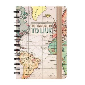 Legami Small Weekly Spiral Bound Diary 12 Month 2023 (9.5 x 13 cm) - Travel
