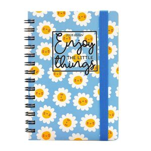 Legami Small Weekly Spiral Bound Diary 12 Month 2023 (9.5 x 13 cm) - Daisy