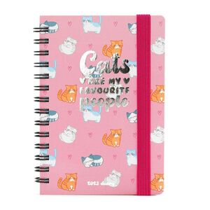 Legami Small Weekly Spiral Bound Diary 12 Month 2023 (9.5 x 13 cm) - Kitty