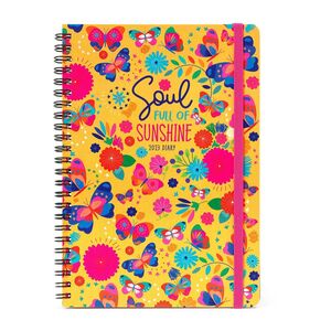 Legami Large Weekly Spiral Bound Diary 12 Month 2023 (15 x 21 cm) - Butterfly