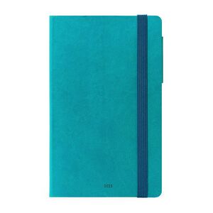 Legami Medium Monthly Diary 12 + 2 Month 2023 (12 x 18 cm) - Petrol Blue