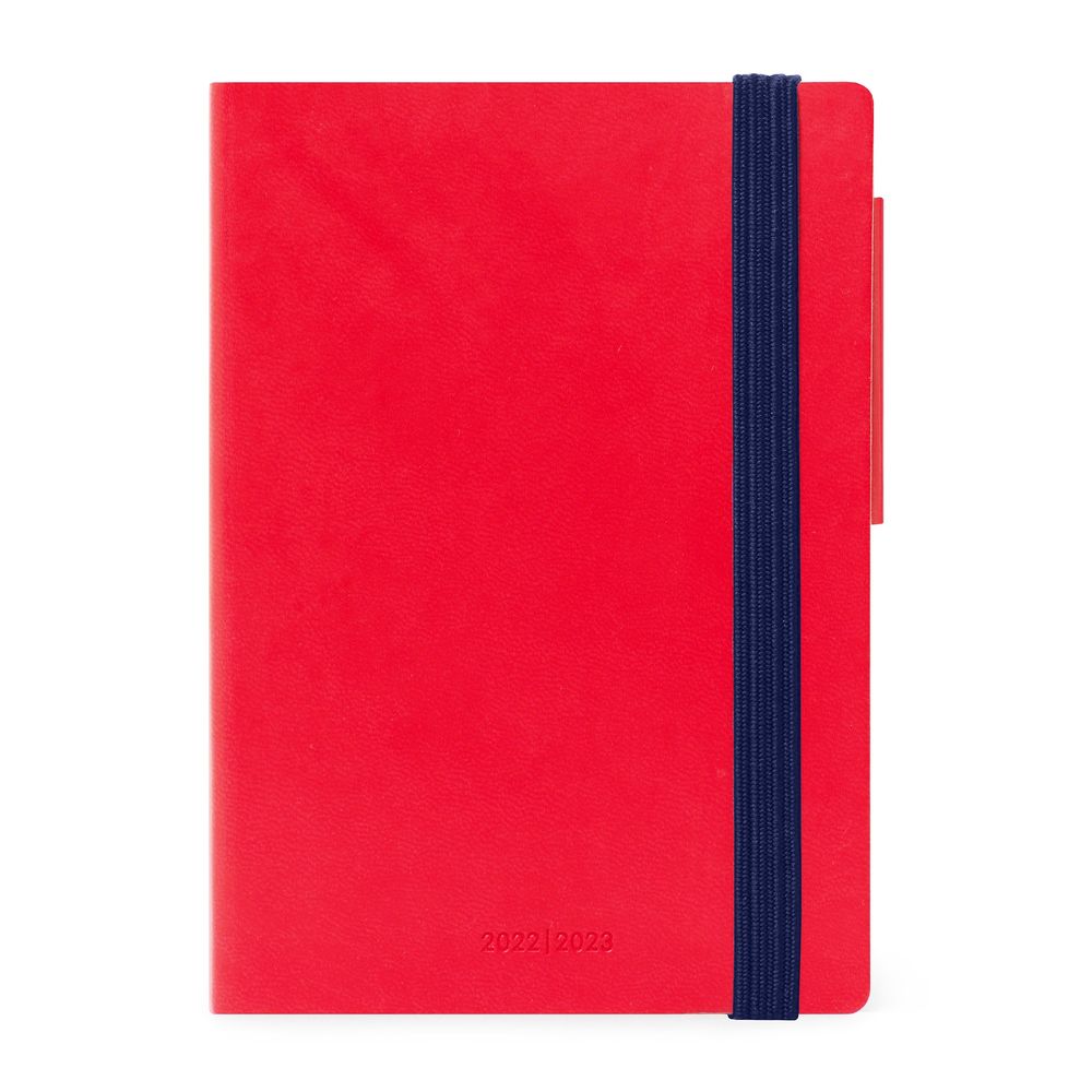 Legami Small Daily Diary 16 Month 2022/2023 (9.5 x 13 cm) - Red