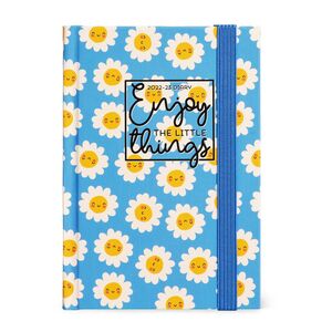 Legami Small Photo Weekly Diary with Notebook 16 Month 2022/2023 (9.5 x 13 cm) - Daisy