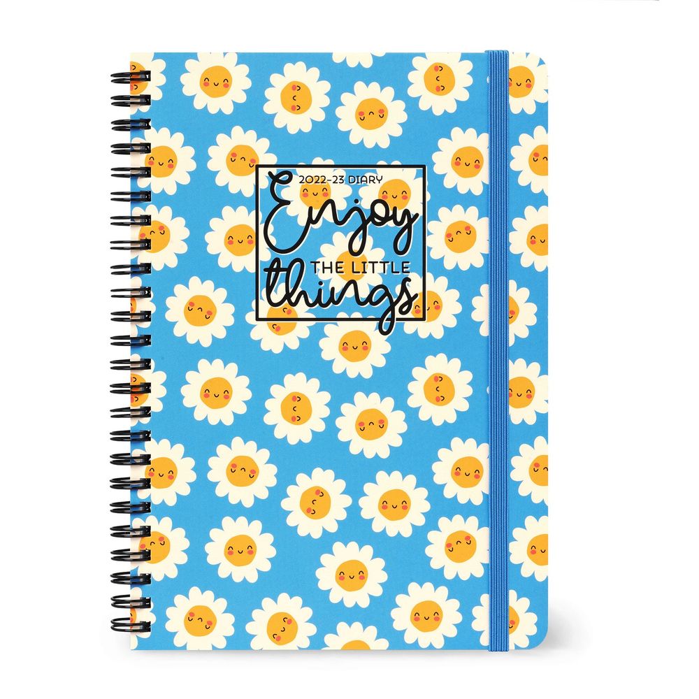 Legami Large Weekly Spiral Bound Diary 16 Month 2022/2023 (15 x 21 cm) - Daisy
