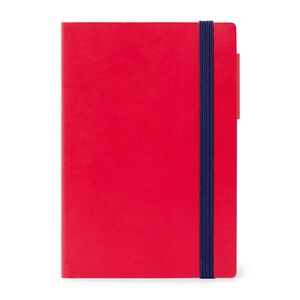Legami Medium Weekly Diary with Notebook 18 Month 2022/2023 (12 x 18 cm) - Red