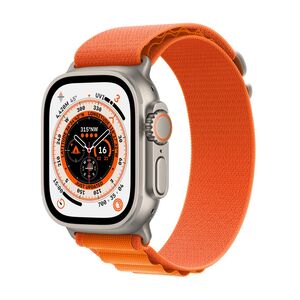 Apple Watch Ultra GPS + Cellular 49mm Gold Titanium Case with Orange Alpine Loop - Medium