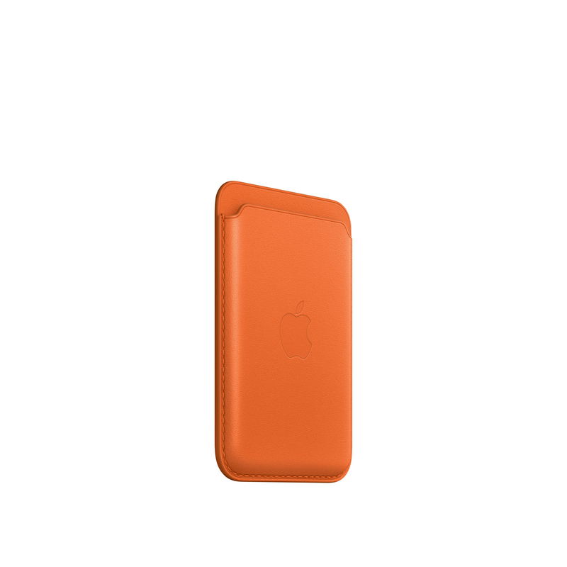 Apple Leather Wallet with MagSafe for iPhone - Orange
