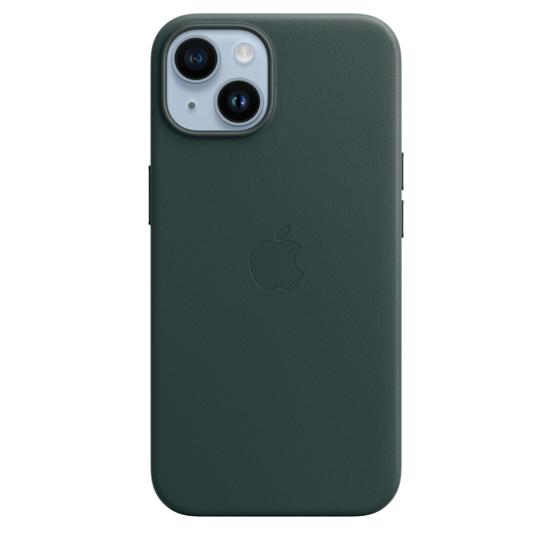 Apple Leather Case with MagSafe for iPhone 14 - Forest Green