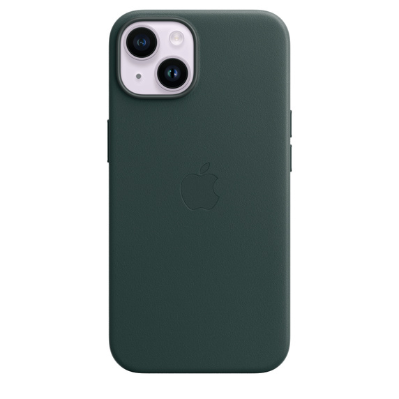 Apple Leather Case with MagSafe for iPhone 14 - Forest Green