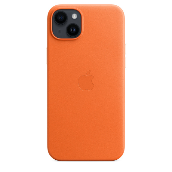 Apple Leather Case with MagSafe for iPhone 14 Plus - Orange