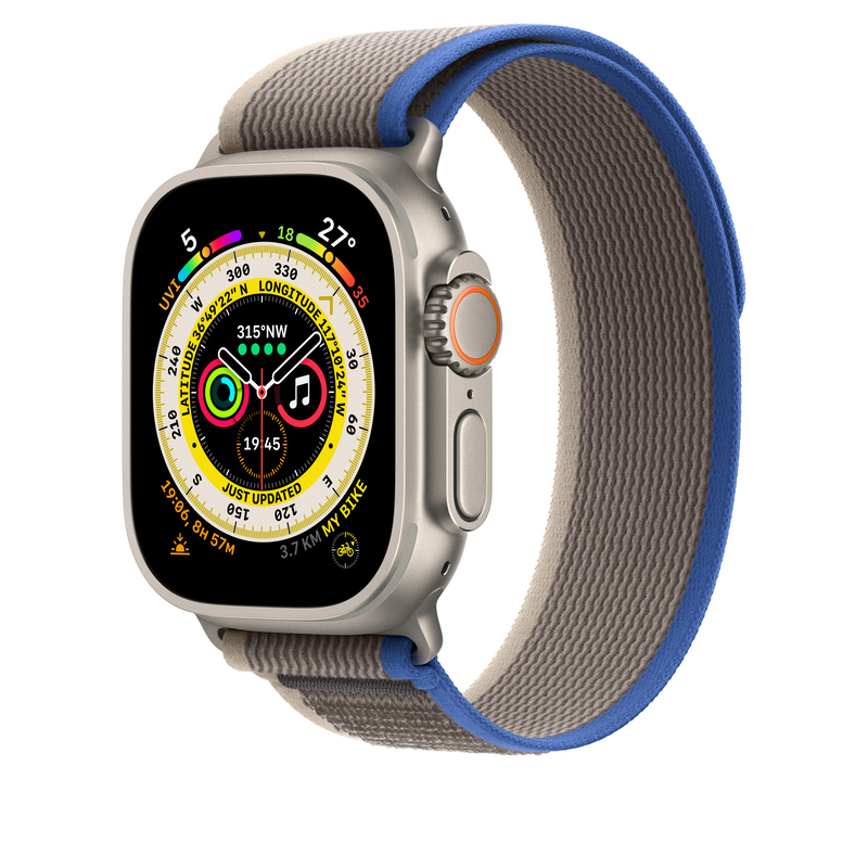 Apple 49mm Trail Loop for Apple Watch - Blue/Grey - M/L