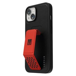 Levelo Morphix Gripstand PU Leather Case For iPhone 14 Plus - Red