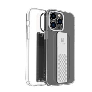 Levelo Graphia IMD Clear Case With Extra Grip For iPhone 14 Pro Max - Silver
