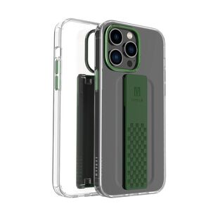 Levelo Graphia IMD Clear Case With Extra Grip For iPhone 14 Pro Max - Green