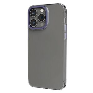 Levelo Sensa Clear Back Case For iPhone 14 Pro Max - Clear/Purple