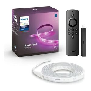 Philips Hue Lightstrip Plus V4 APR 2m Base Kit + Amazon Fire TV Stick Lite (Bundle)