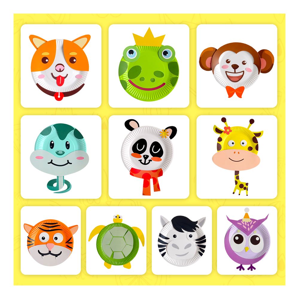 Panda Juniors Paper Plate Crafts Kits - My Lovely Animal (Pack of 10) (PJ019)
