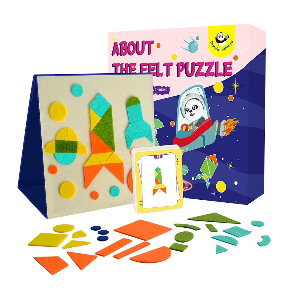 Panda Juniors All About Felt Puzzle (177 Geometric pieces) (PJ020)