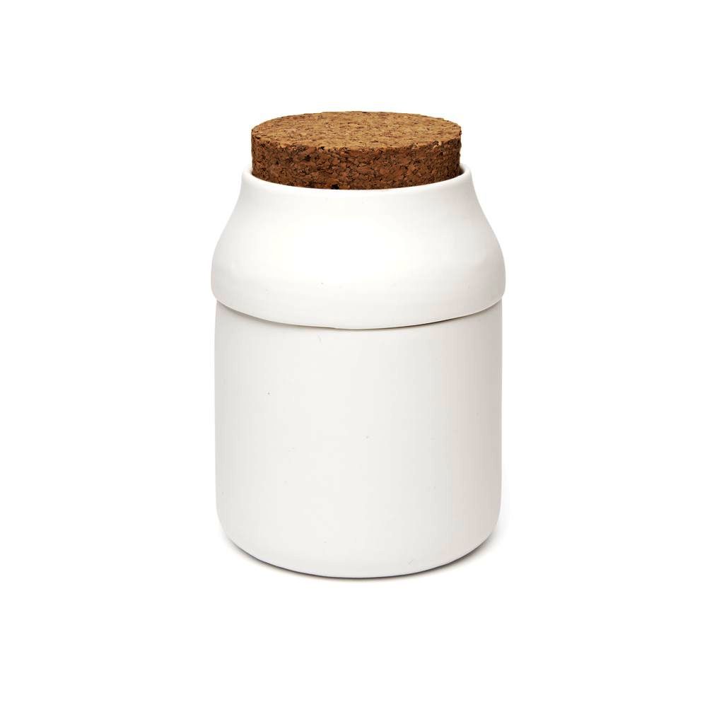 Kikkerland Herb Grinder + Large Jar - White
