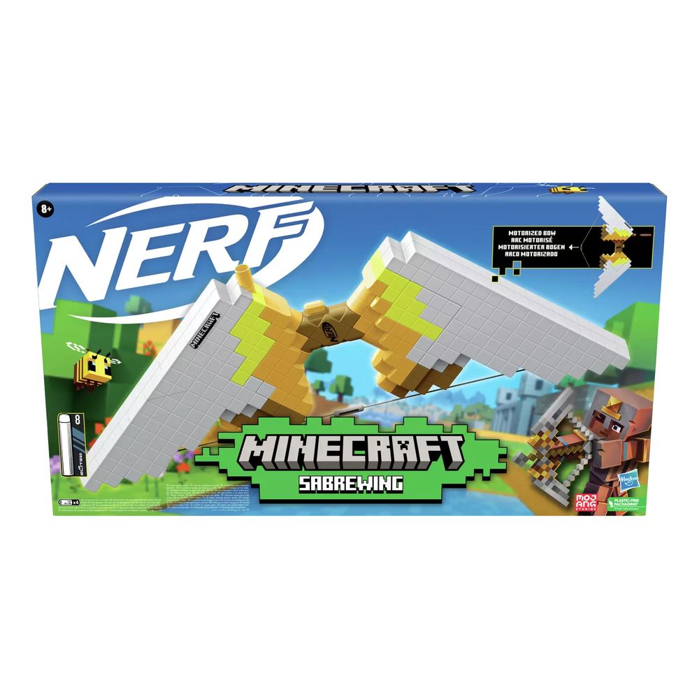 Minecraft NERF Sabrewing Arco de blaster motorizado – Open Box Minecraft NERF Sabrewing Arco de blaster motorizado – Open Box
